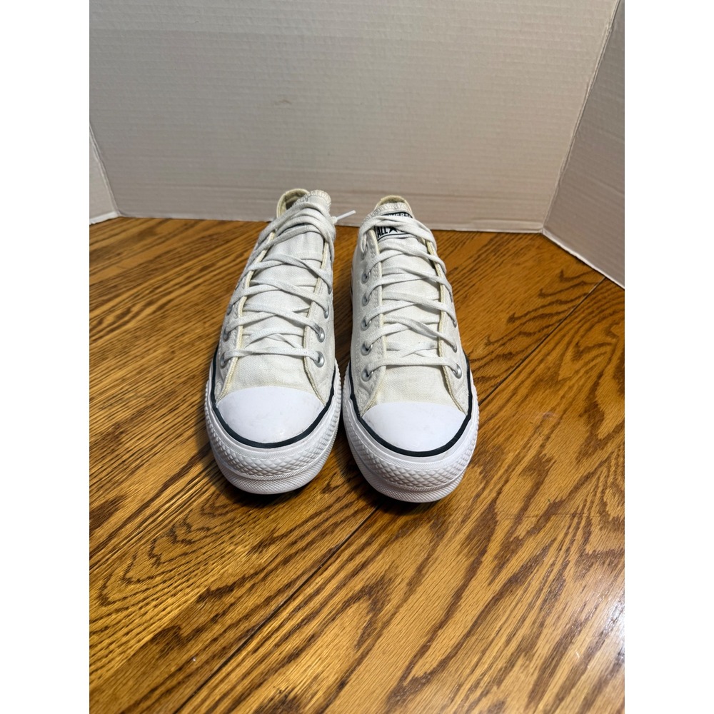 Converse Chuck Taylor All Star Lift Platform White Canvas Sneakers 560251F 9W